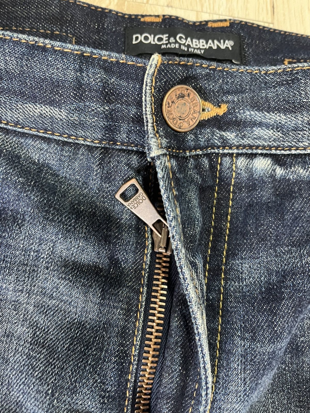 Dolce & Gabbana D&G (Dolce & Gabbana) Dark Blue Straight Leg Jeans Size US 38 / EU 54 - 3 Thumbnail