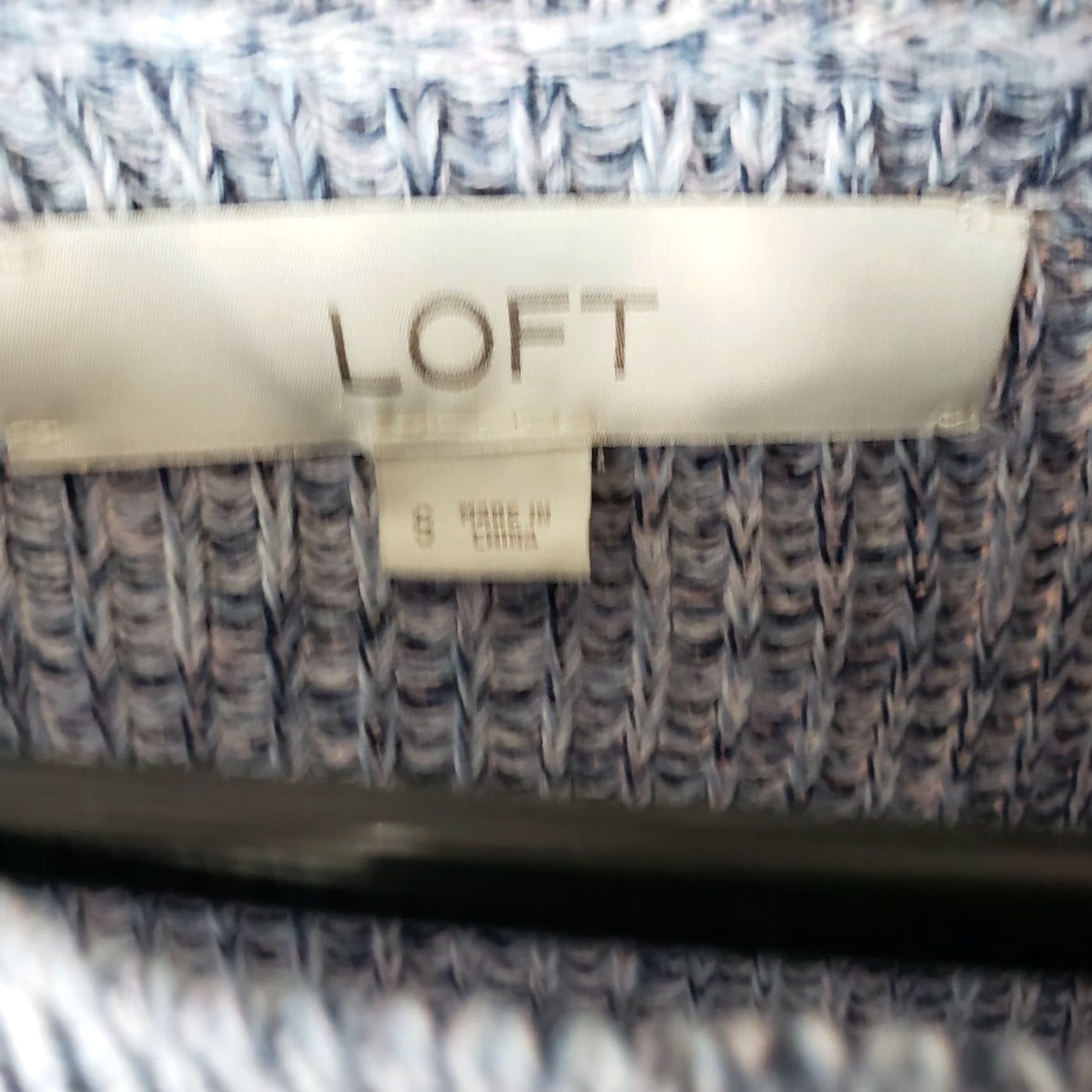 Loft Ann Taylor LOFT Womens Sweater Blue Sz Small Long Sleeve Button Side Cotton Size S / US 4 / IT 40 - 4 Thumbnail