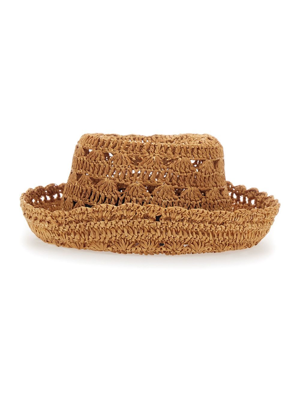 TWINSET Brown Viscose Woven Design Hat for Women Size ONE SIZE - 1 Thumbnail