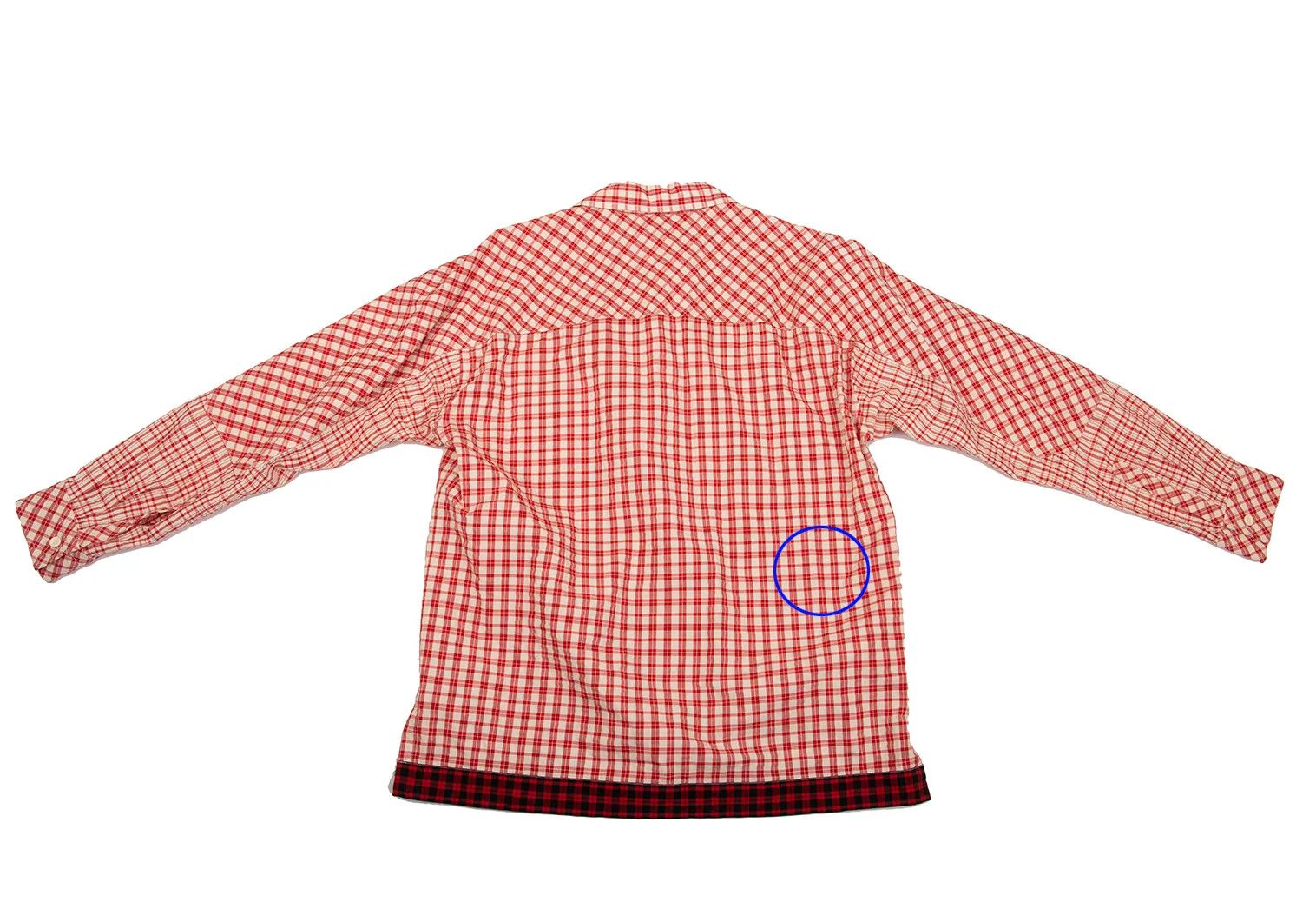 Issey Miyake Multi-Check Panel Long Sleeve Shirt in Red Beige Black Size US M / EU 48-50 / 2 - 14 Thumbnail