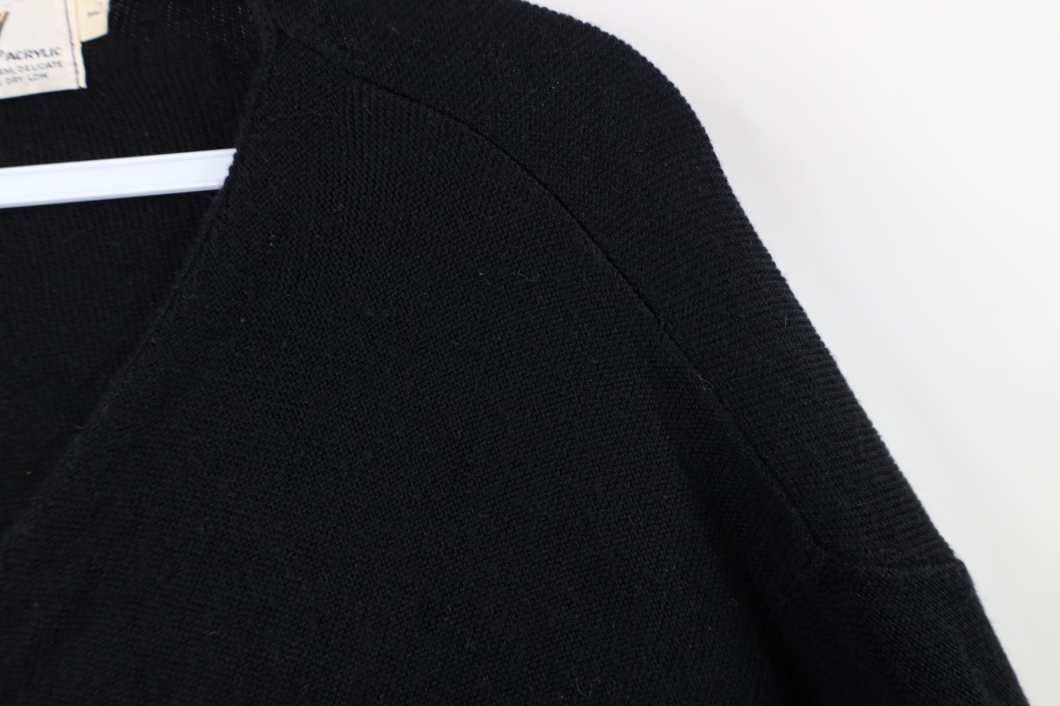 Vintage Vintage 50s Streetwear Button Cardigan Sweater Black USA Size US L / EU 52-54 / 3 - 6 Thumbnail