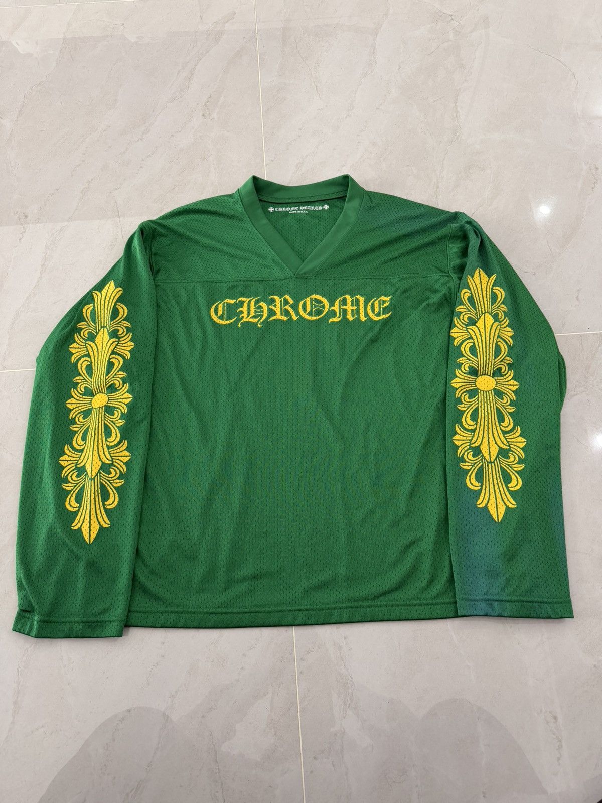 Chrome Hearts Chrome Hearts Green Exclusive Mesh Longsleeve Sz.L Size US L / EU 52-54 / 3 - 1 Thumbnail