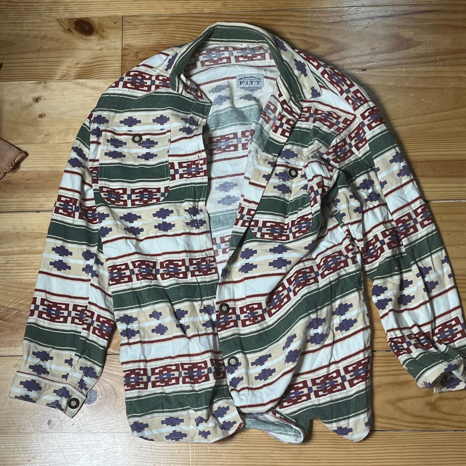 Other Aztec Stripe Workwear Shirt Size US L / EU 52-54 / 3 - 3 Thumbnail
