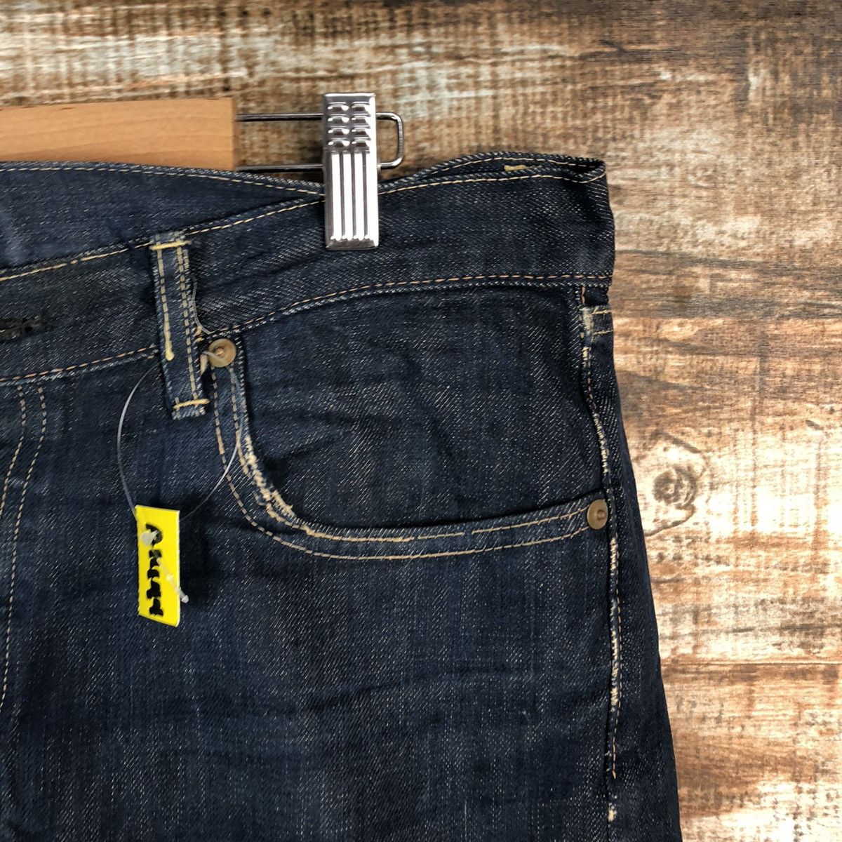 Okura Okura Blue Distressed ripped selvedge Denim Pants #A1444 Size US 35 - 9 Thumbnail