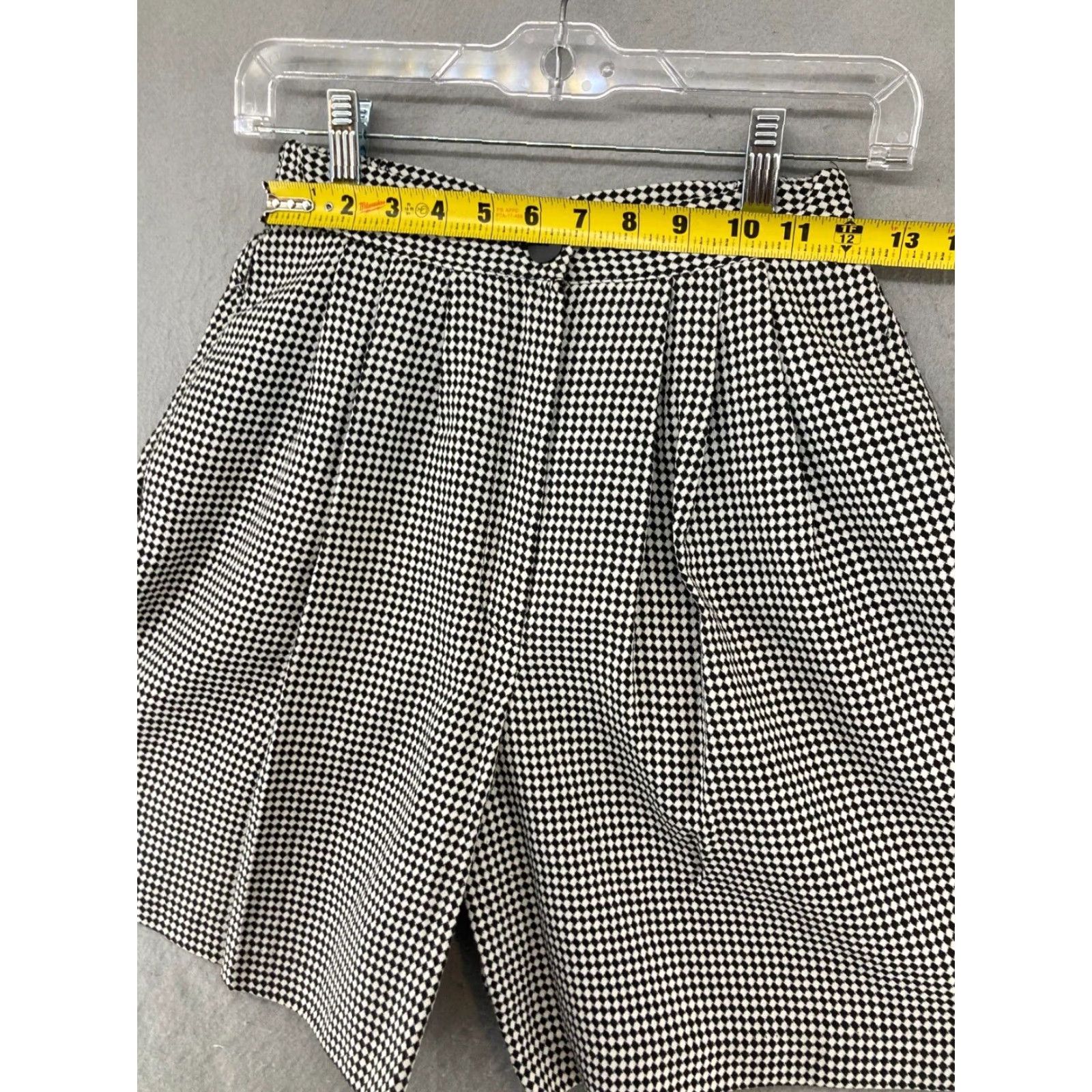 Vintage Kensington Square Womens Trouser Shorts 10 PETITE USA MADE Checkered High Waist Size 32" / US 10 / IT 46 - 2 Thumbnail