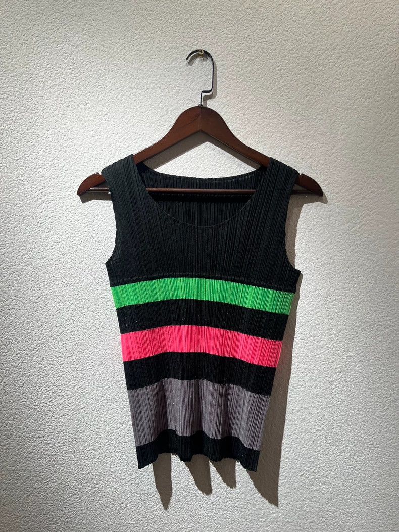 Issey Miyake Issey Miyake Striped pleated vest Size L / US 10 / IT 46 - 2 Thumbnail