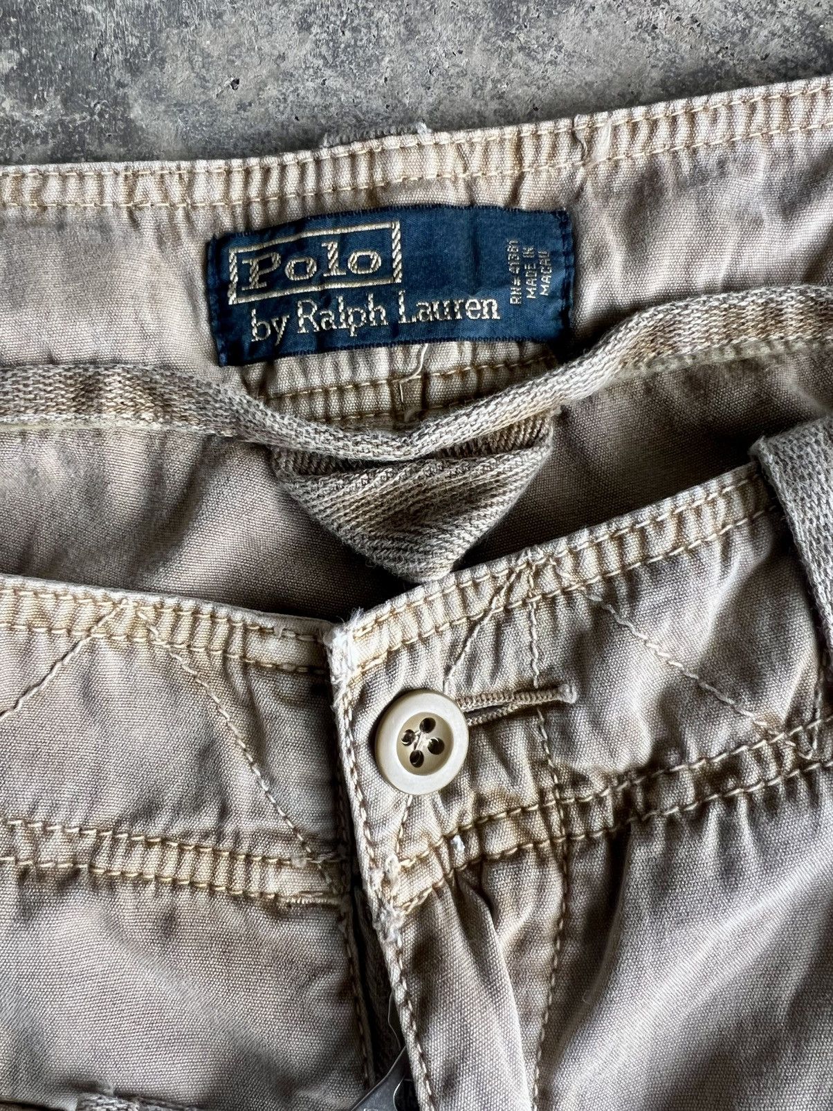 Polo Ralph Lauren Crazy Vintage 90s Polo RL Baggy Wide Leg Cargo Pants Size US 36 / EU 52 - 10 Thumbnail