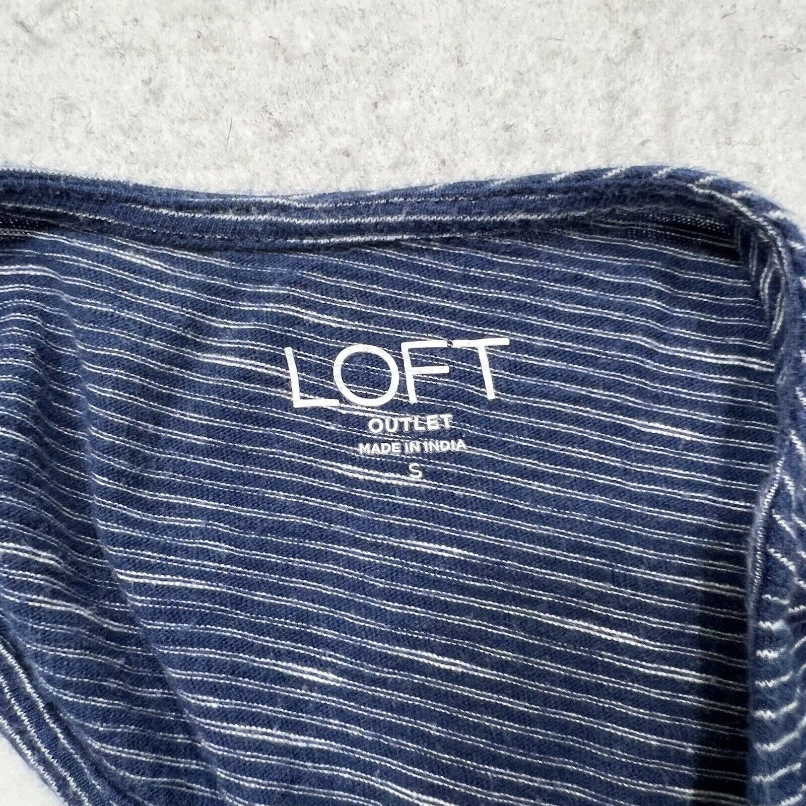 Loft Ann Taylor Loft Outlet Striped Short Sleeve Tie T Shirt Top Size S / US 4 / IT 40 - 3 Thumbnail