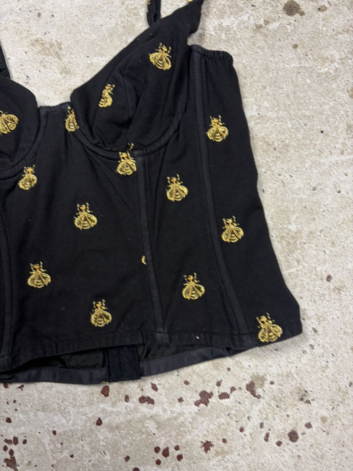 Dior FW 1992 Christian Dior Boutique Black Corset Bees Top Size S / US 4 / IT 40 - 5 Thumbnail