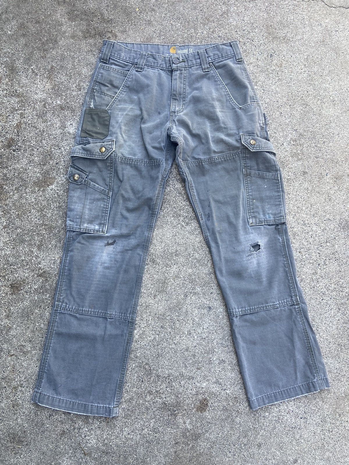 Carhartt Vintage Carhartt Work Pants Sun Faded Cargo Double Knee Size US 30 / EU 46 - 1 Thumbnail