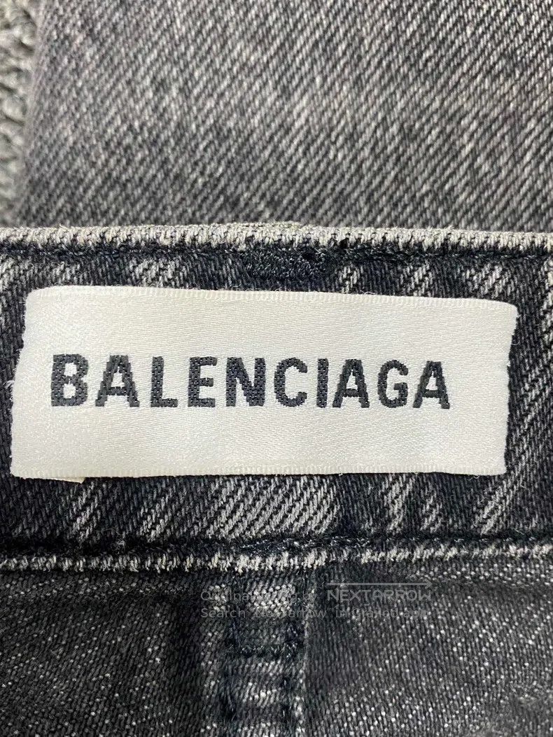 Balenciaga Balenciaga Grey Distressed Logo Jeans Size US 27 - 4 Thumbnail