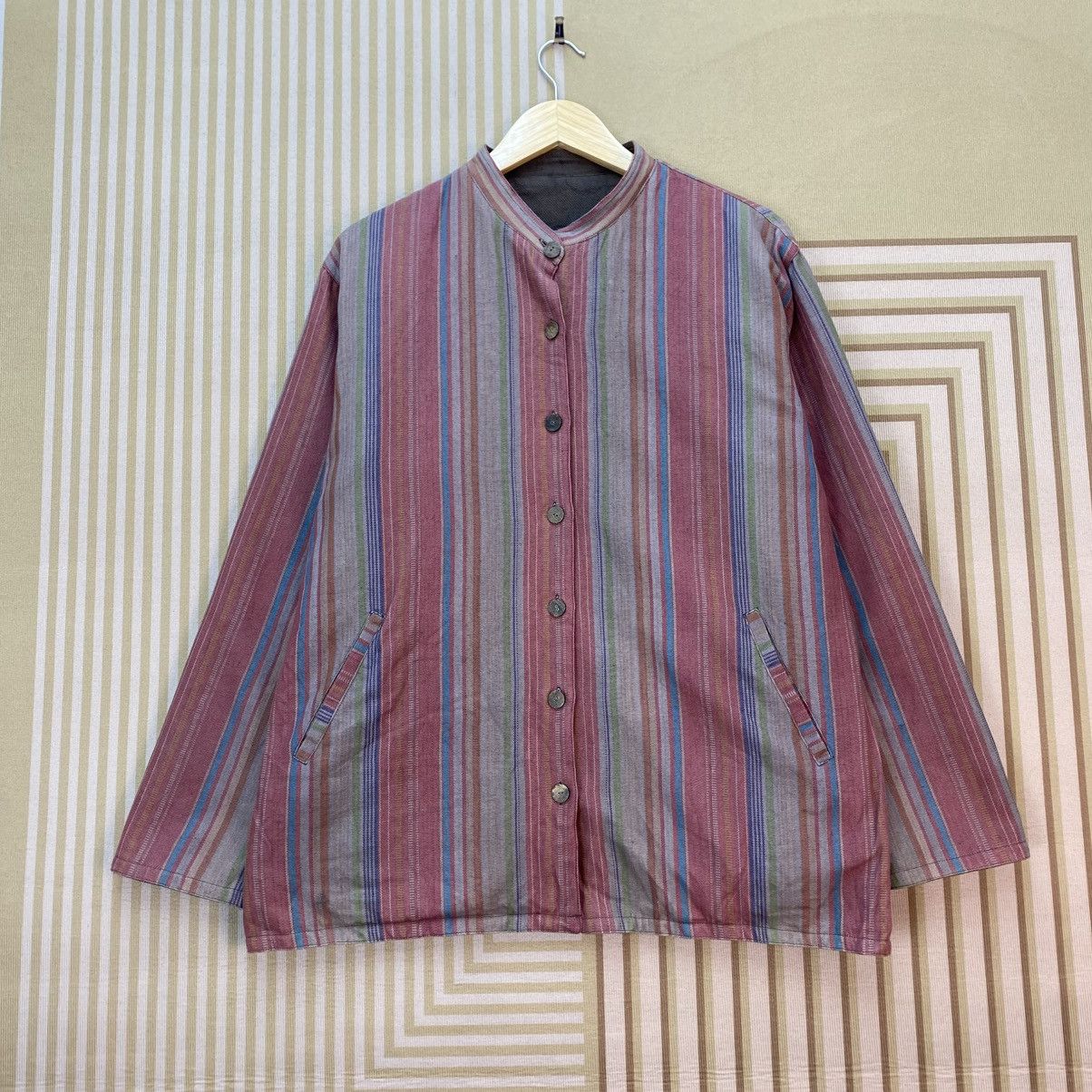 Blue Blue Japan 🫶Vintage Amina Stripes Reversible Jacket Size US M / EU 48-50 / 2 - 1 Thumbnail