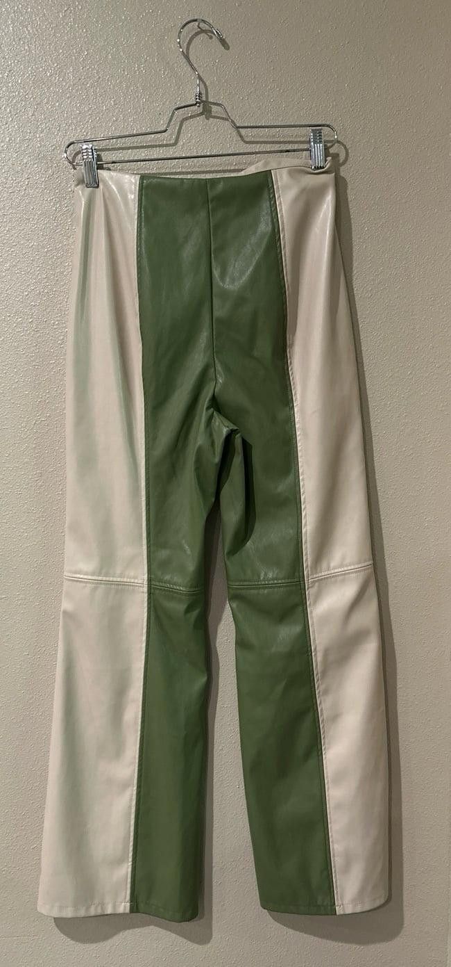 Designer Cider leather two tone pants Size 32" / US 10 / IT 46 - 2 Thumbnail
