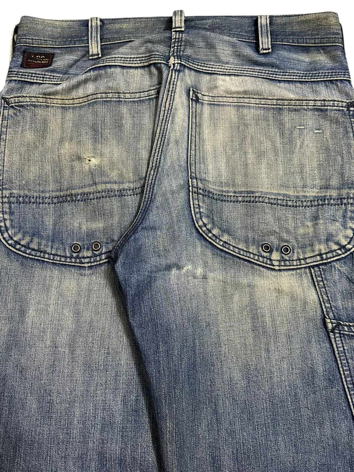 Lee Vintage 90s Lee Mud Faded Wash Distressed Carpenter Jeans Size US 30 / EU 46 - 6 Thumbnail