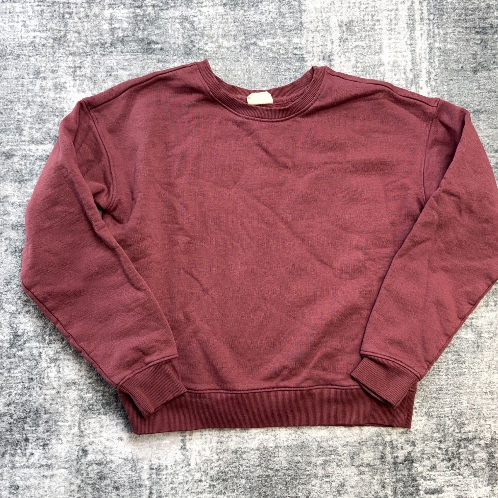 Vintage Pact Sweatshirt Womens Small Rose Burgundy Organic Cotton Crewneck Midweight Regular Sweatshirt Pullover Crew Neck Red Fall Winter Women 2020s Size S / US 4 / IT 40 - 2 Thumbnail