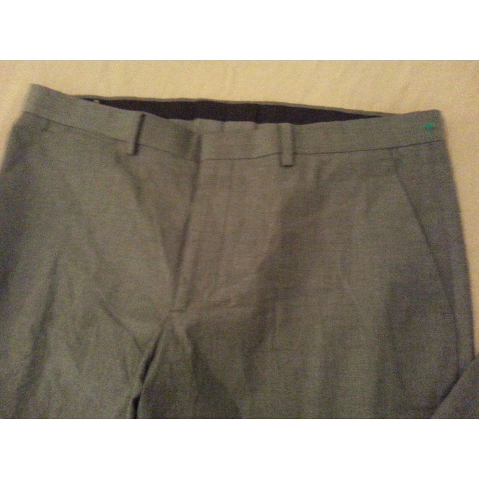 Express Express Dress Pants Slim Gray Cotton 34x34 Men's Dress Pants Slim Gray Express 34x34 Regular Inseam 34 Chino Khaki Style Pants Mens Size US 34 / EU 50 - 4 Thumbnail