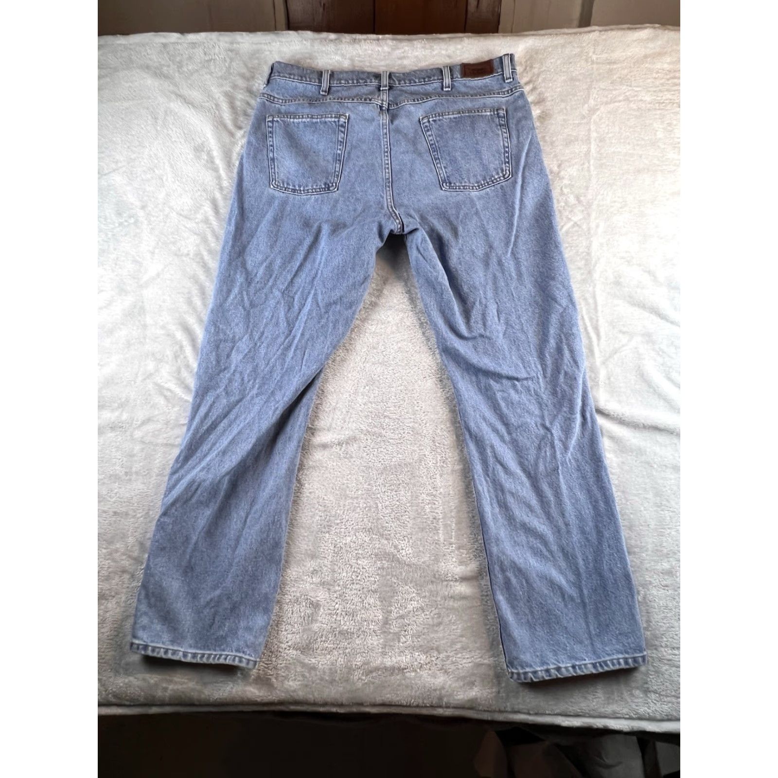 Vintage LL Bean Jeans Mens 38x32 Blue Stretch Denim Regular Fit 5-Pocket USA 90s Style MENS Size US 38 / EU 54 - 2 Thumbnail