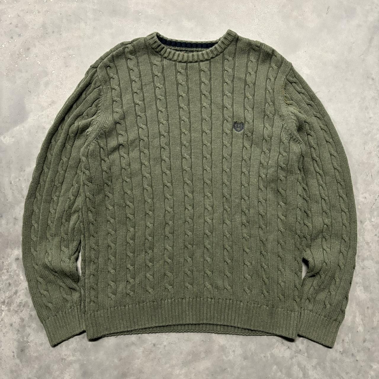 Japanese Brand × Vintage Crazy Vintage Y2K/2000s Grunge Olive Green Earth Tone Essential Sweater! Size US L / EU 52-54 / 3 - 1 Thumbnail