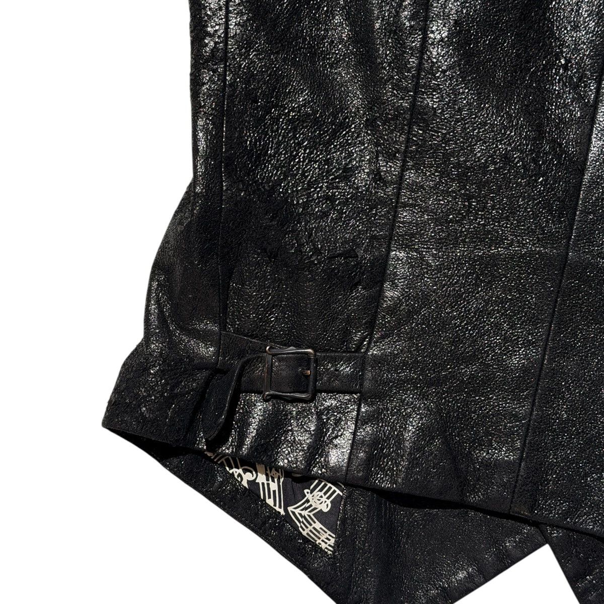 Number (N)ine Archive Blistered leather double breast vest Size US M / EU 48-50 / 2 - 4 Thumbnail