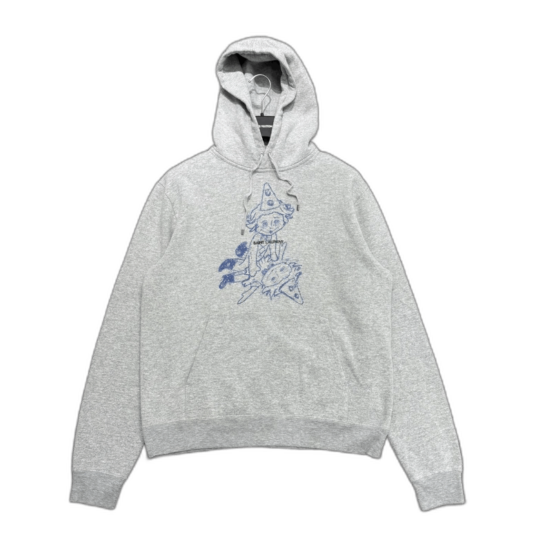 Saint Laurent Paris Cartoon Pattern Hooded Sweatshirt-2507 Size US XL / EU 56 / 4 - 1 Thumbnail