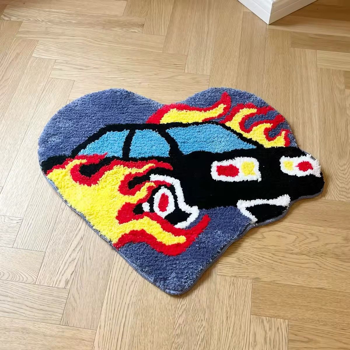 Other Design Custom Fire Car Rug Carpet Size ONE SIZE - 1 Thumbnail