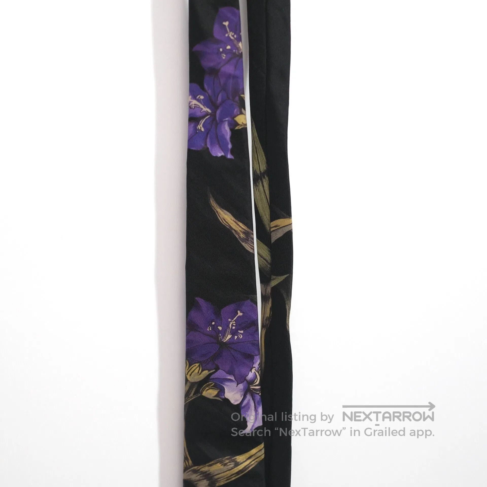 Other Yohji Yamamoto Purple Floral Silk Tie. Size ONE SIZE - 2 Thumbnail