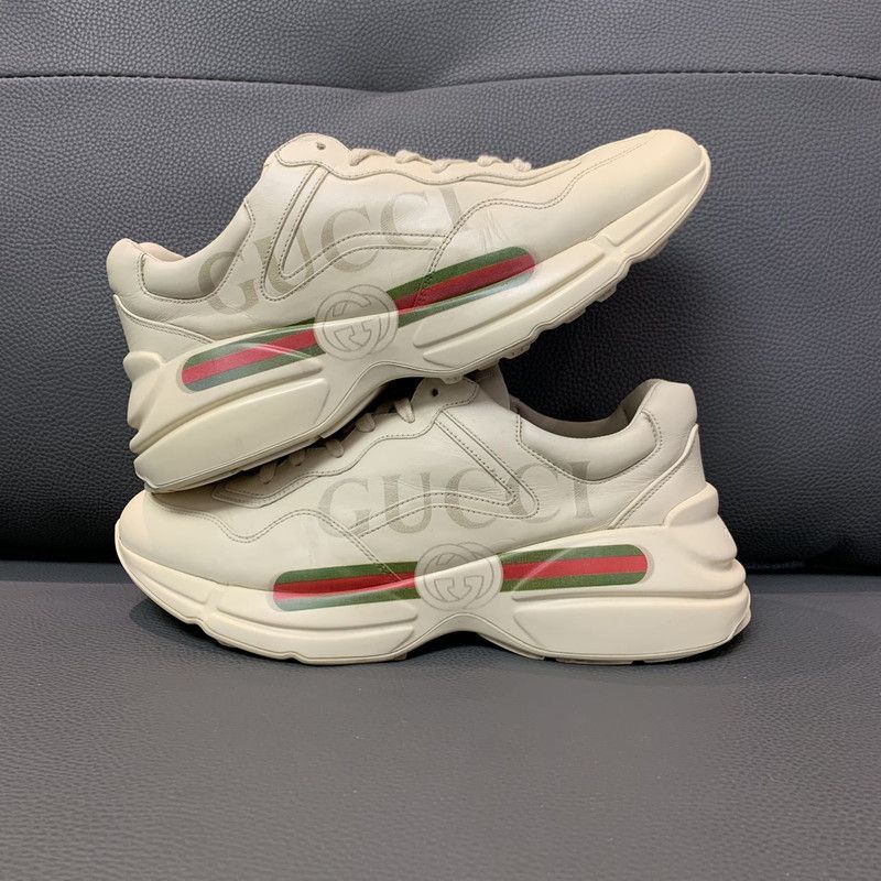 Gucci Gucci Rhyton Logo Dad Sneakers in Ivory White - Size US 9 / EU 42 - 8 Thumbnail