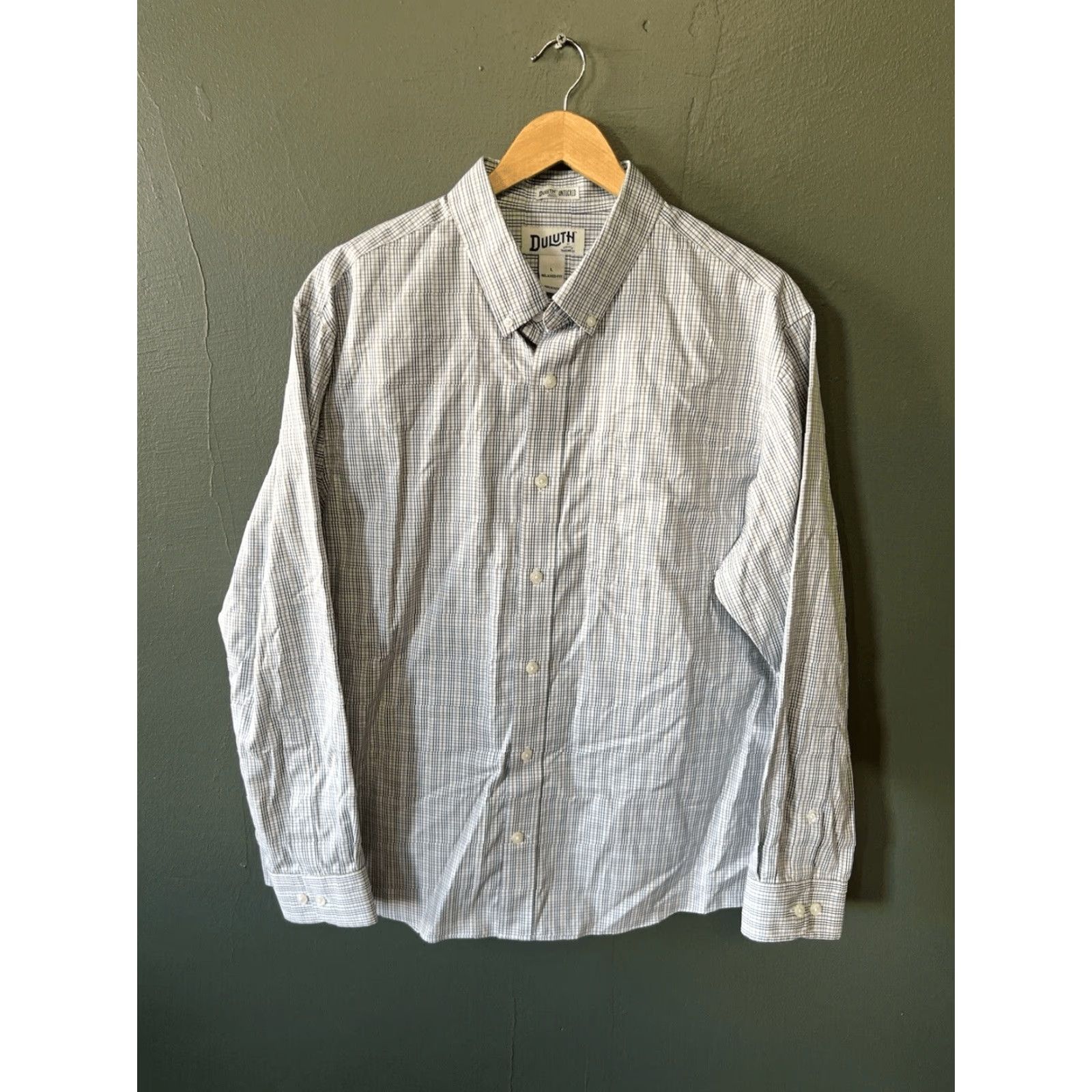 Vintage Duluth Shirt Long Sleeve Button-Up Check Blue L Mens Relaxed Fit Size L Size US L / EU 52-54 / 3 - 2 Thumbnail