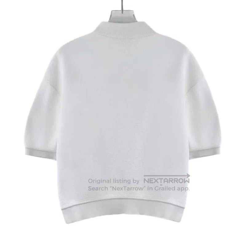 Loro Piana Loro Piana White Cotton Polo Neck Short Sleeve T-Shirt Size S / US 4 / IT 40 - 2 Thumbnail