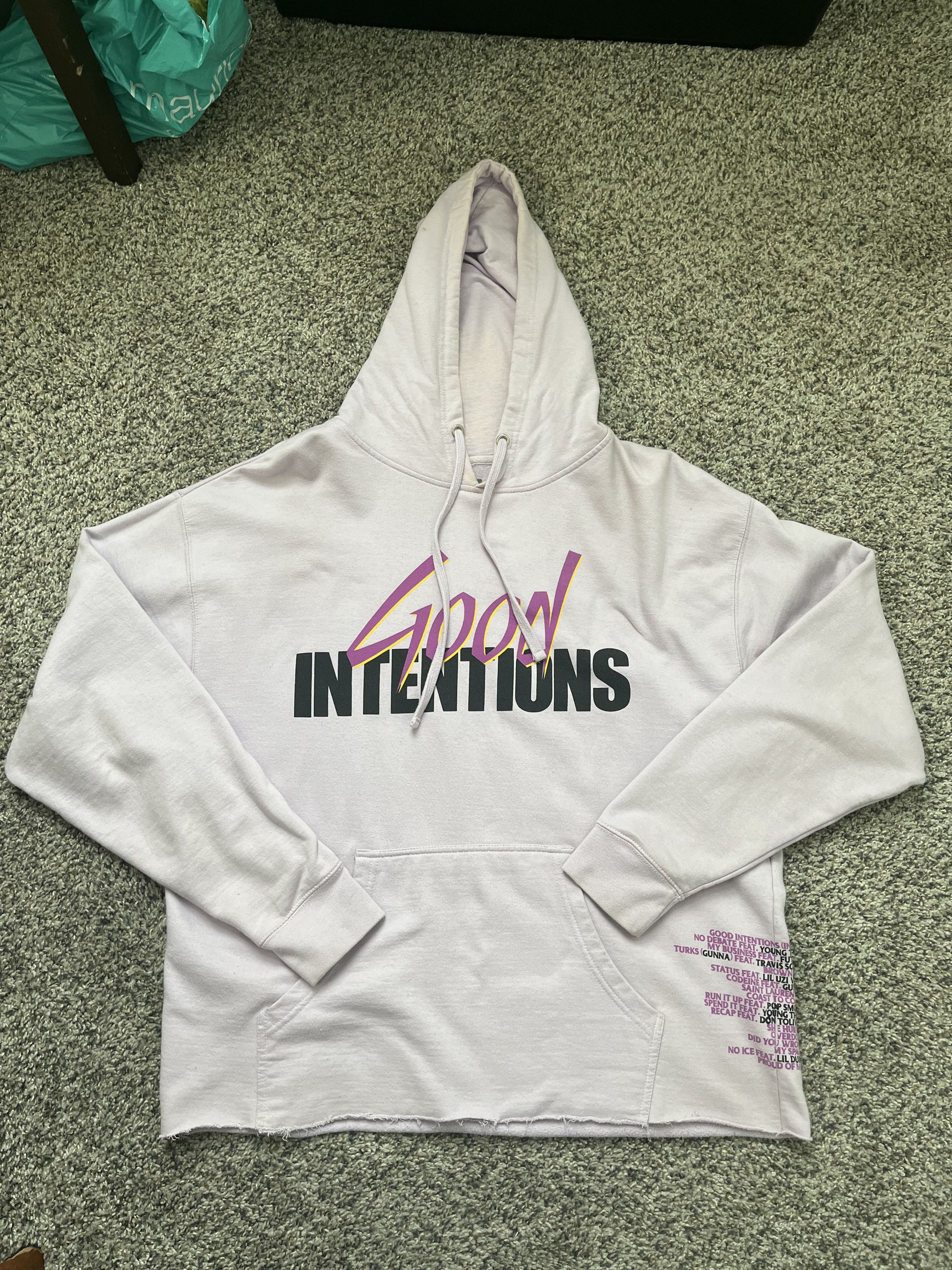 image of Nav x Vlone Doves 'good Intentions' Hoodie in Purple, Men's (Size XL)