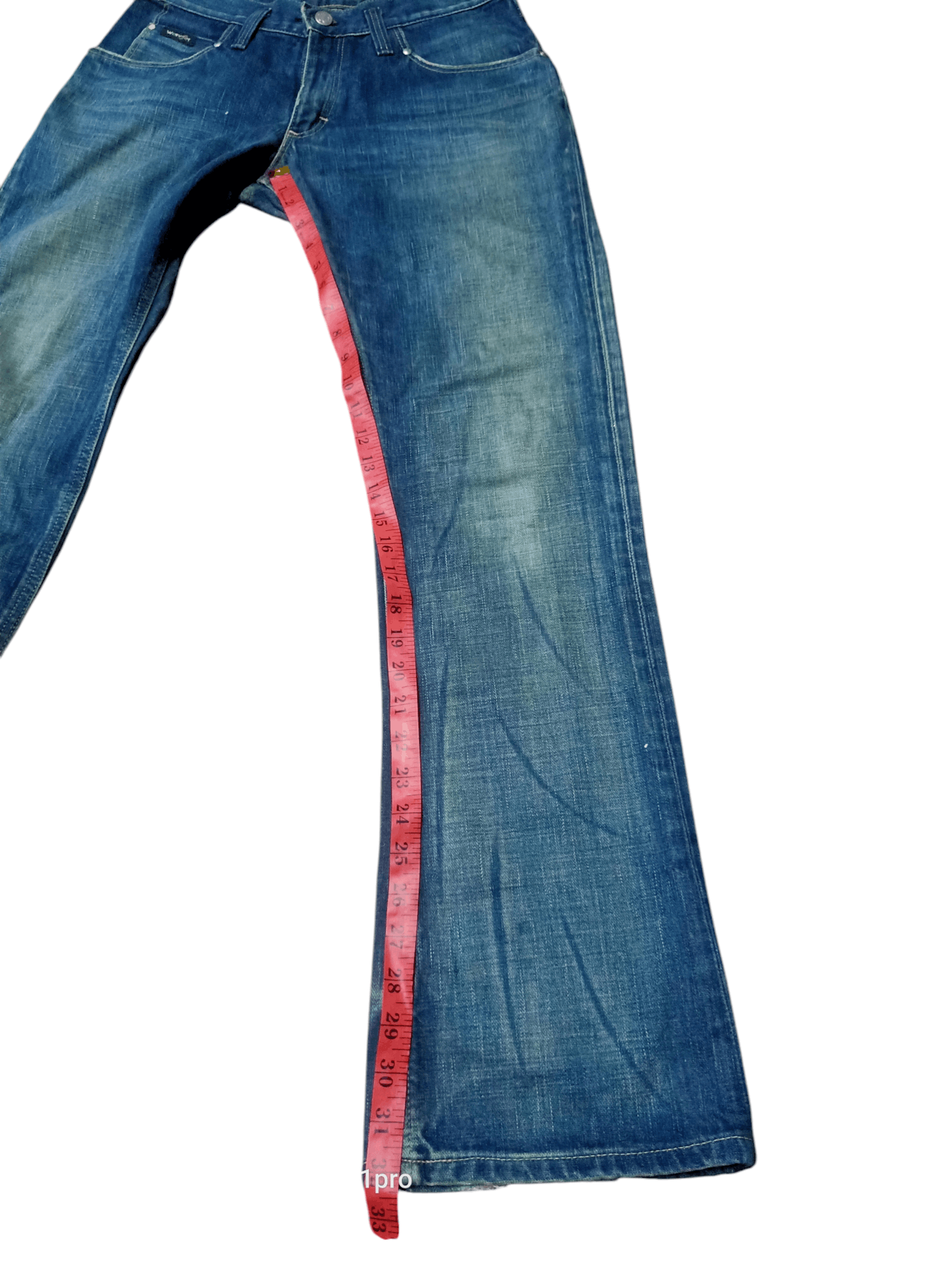If Six Was Nine × Le Grande Bleu (L.G.B.) × Wrangler Wrangler Vtg Euro Fit Flare Denim Non Selvedge Size US 30 / EU 46 - 4 Thumbnail
