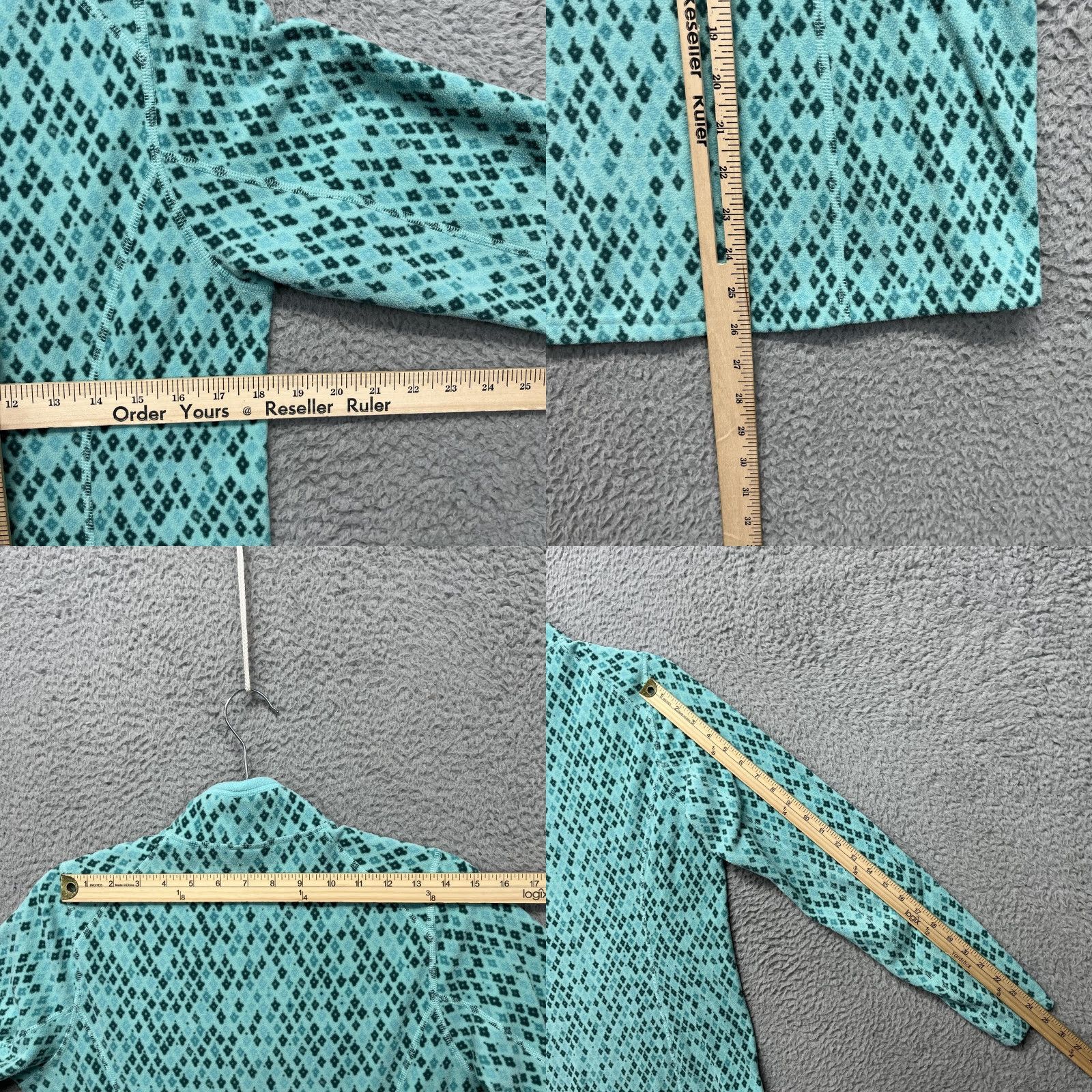 The North Face The North Face Fleece Jacket Womens Medium Blue 1/4 Zip Geometric Print C788 Size M / US 6-8 / IT 42-44 - 8 Thumbnail
