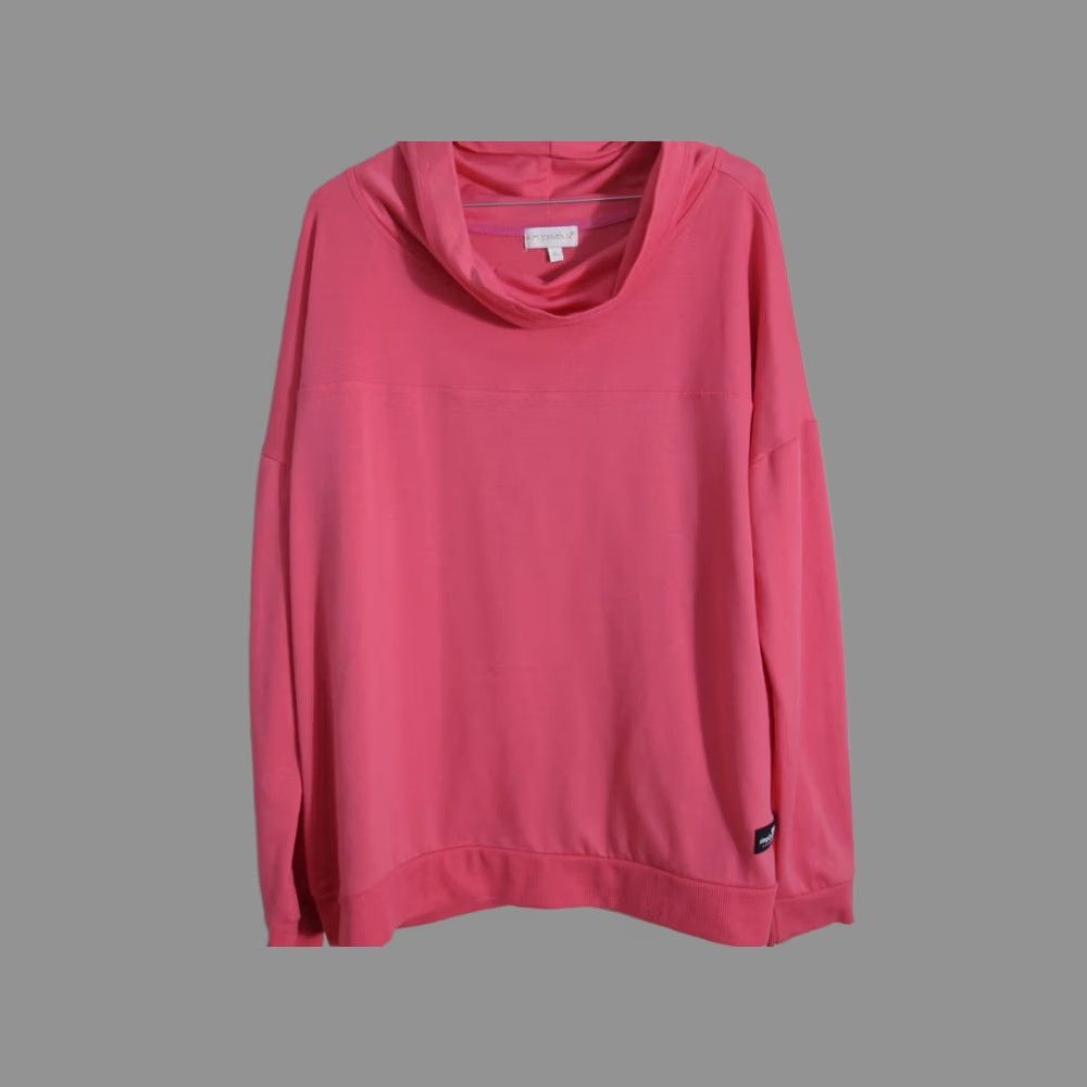 Pinko Simply Southern Sweatshirt Women's XL Pink Cowl Neck Pullover Polyester Fleece Logo Activewear Size XL / US 12-14 / IT 48-50 - 1 Thumbnail