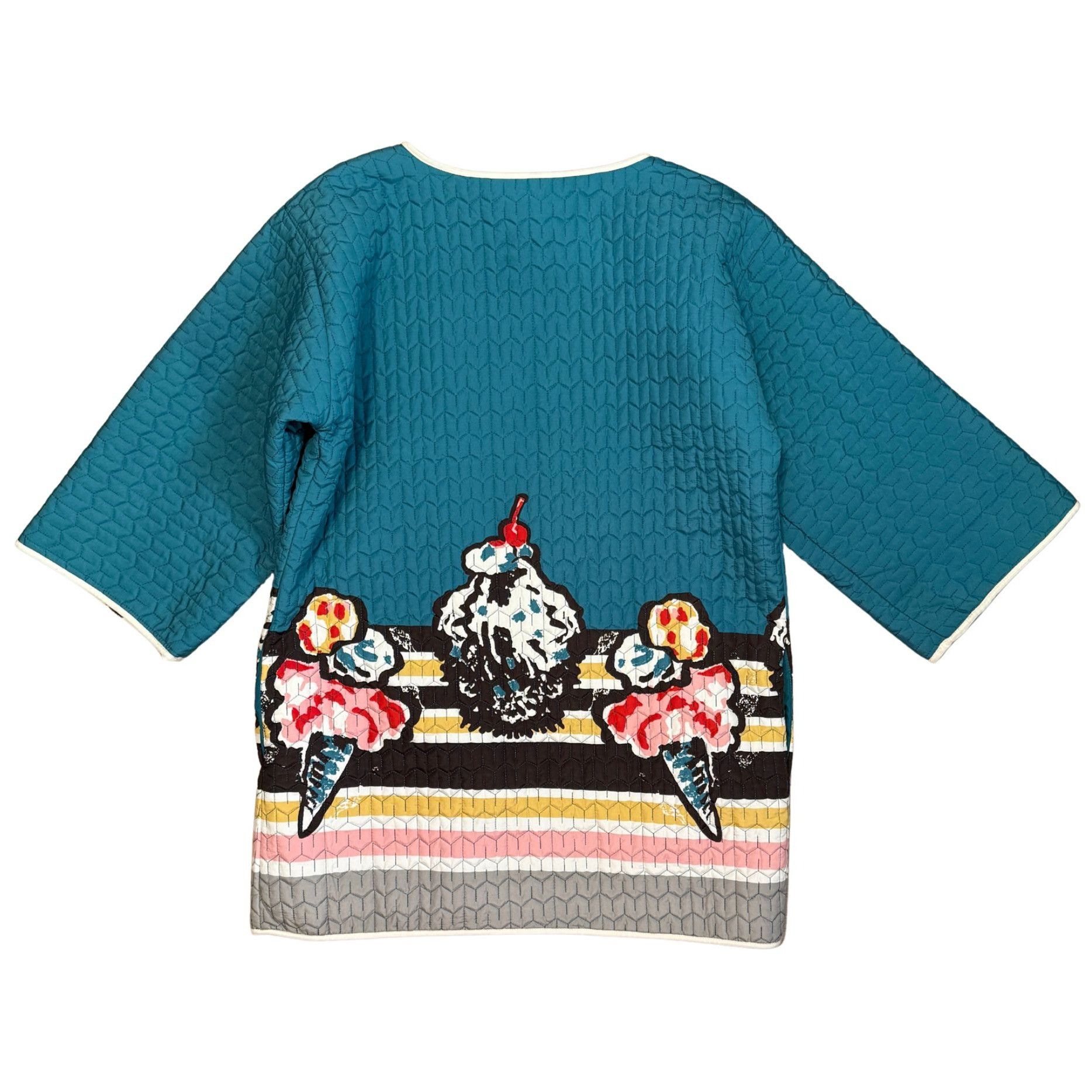 Vintage VERY VOLLBRACH Vintage Quilted Ice Cream Cone Novelty Jacket Size M / US 6-8 / IT 42-44 - 3 Thumbnail