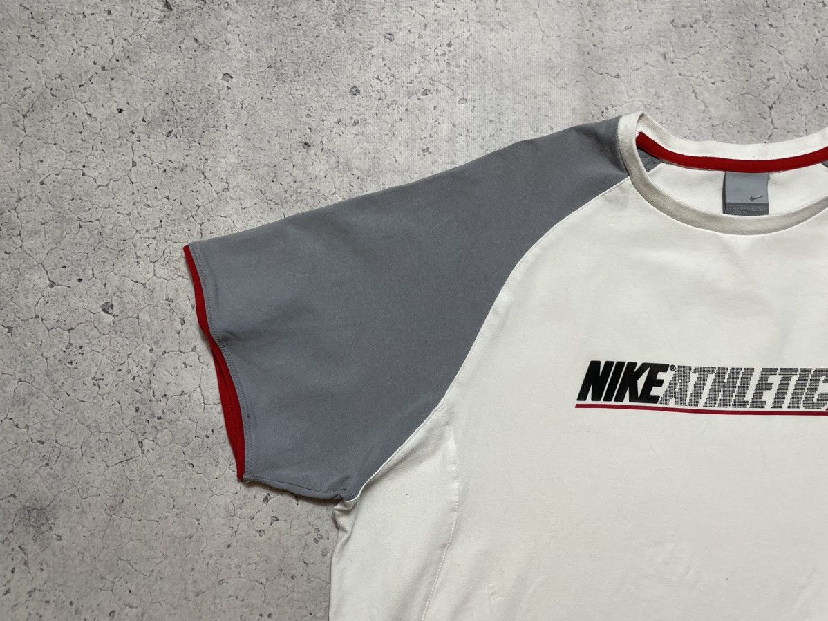 Nike × Vintage Vintage Nike Athletic Big Logo Swoosh T-Shirt Y2K Size US XL / EU 56 / 4 - 4 Thumbnail
