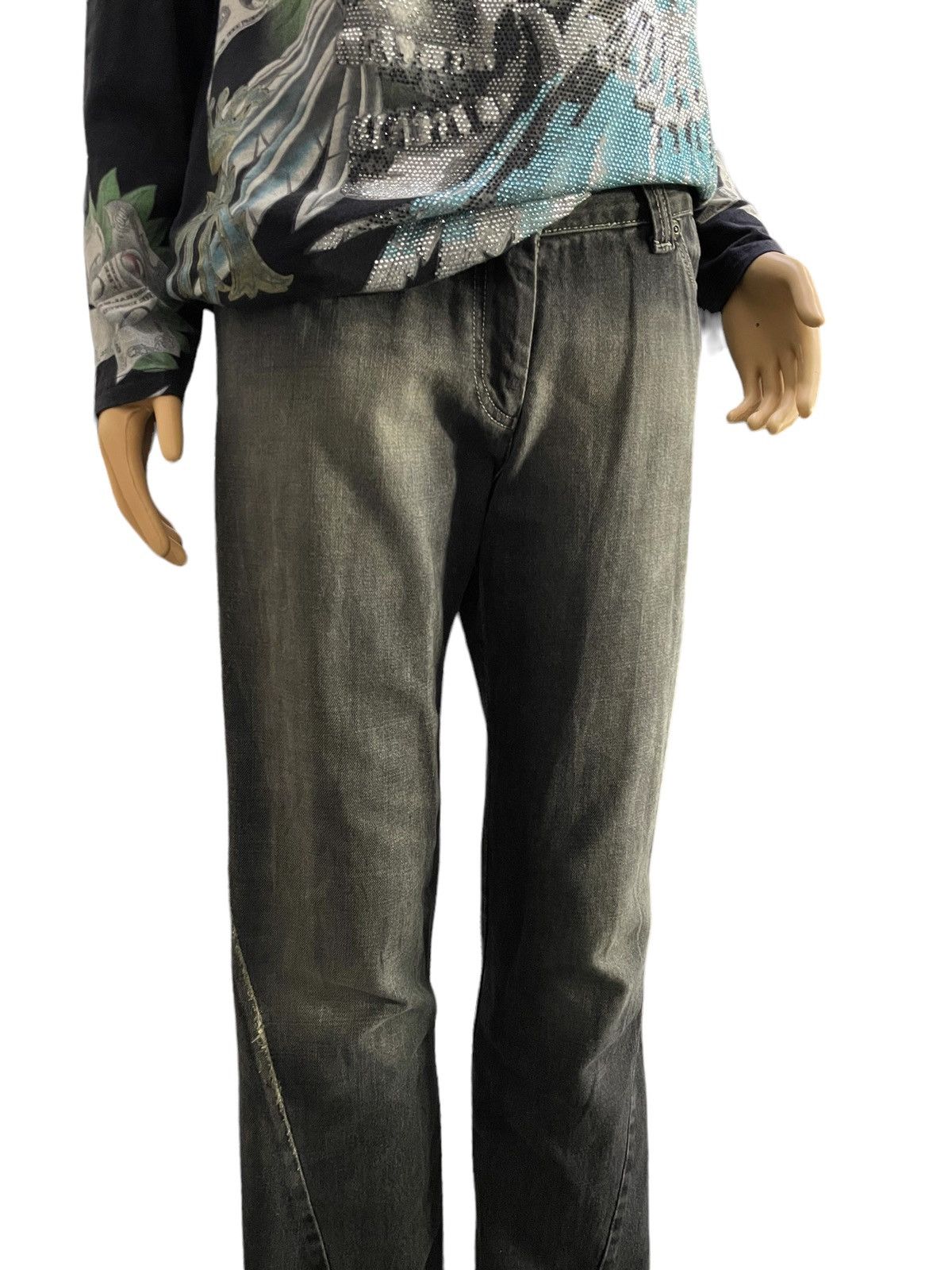 Designer × Kenzo × Vintage Vintage Kenzo Paris Mud Grey Flared Denim Pants Size US 30 / EU 46 - 3 Thumbnail