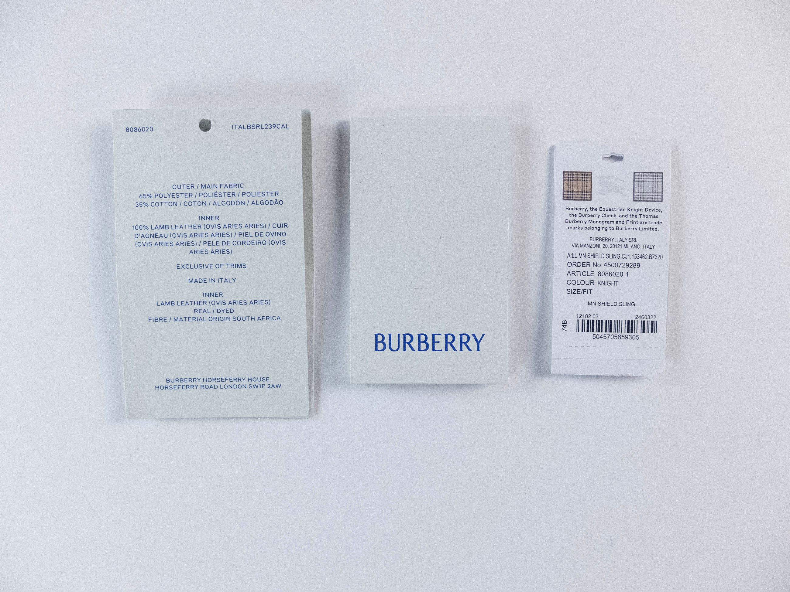 Burberry BURBERRY Shield blue check canvas leather shoulder bag Size ONE SIZE - 10 Thumbnail