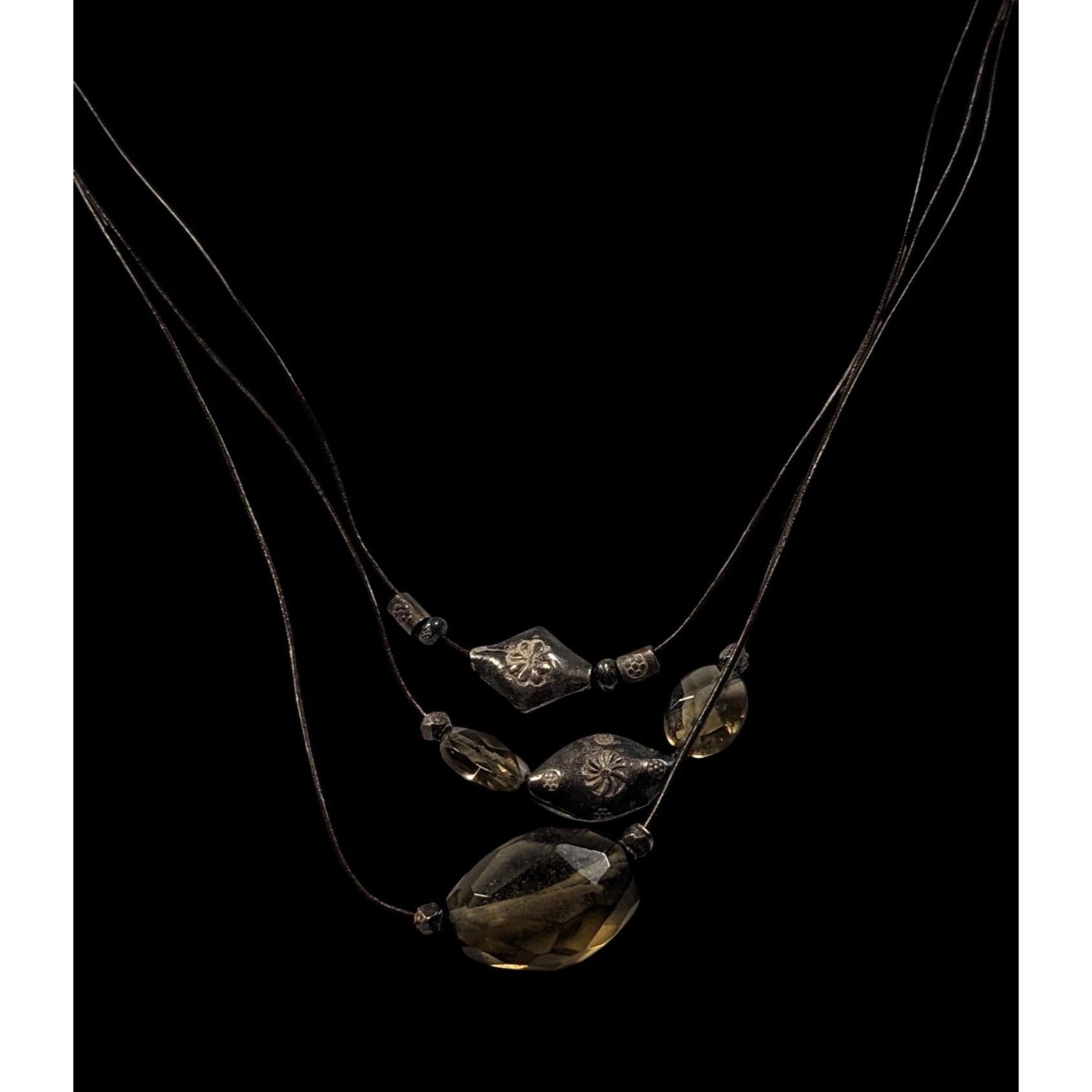 Other J.Jill Bohemian Hippie Glass And Metal Layered Pendant Neckl Size ONE SIZE - 2 Thumbnail