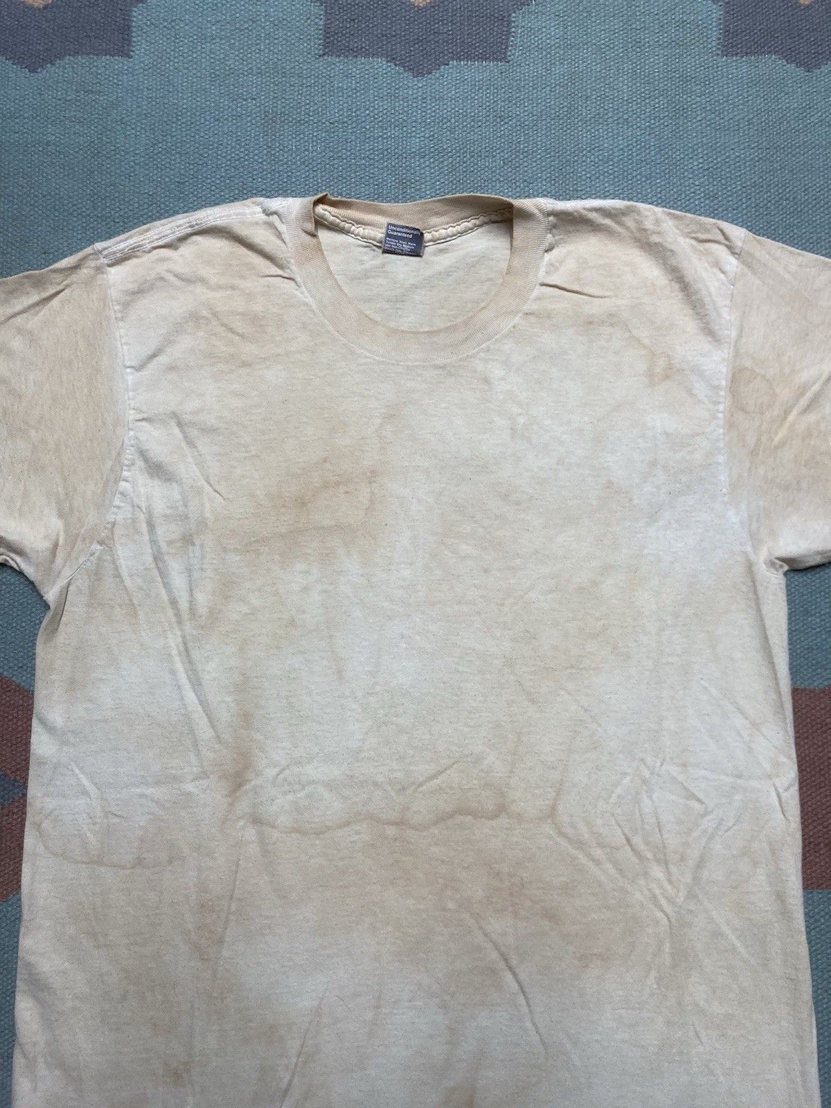 Vintage 80s blank white t shirt BVD grunge soft cotton worn large Size US L / EU 52-54 / 3 - 4 Thumbnail