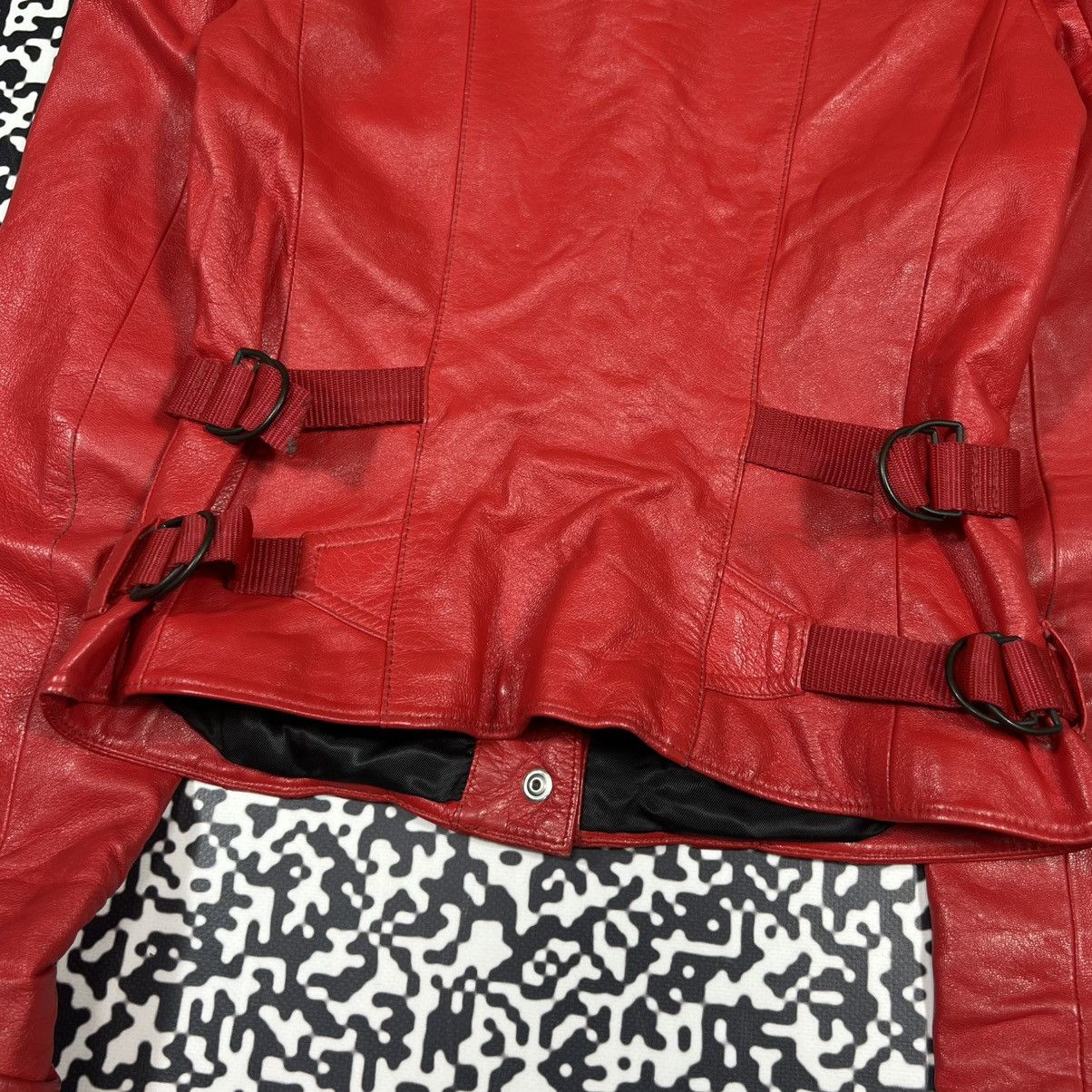 Japanese Brand Vintage Y2K Japanese Leather Jacket With Straps Moto Style Size S / US 4 / IT 40 - 20 Thumbnail