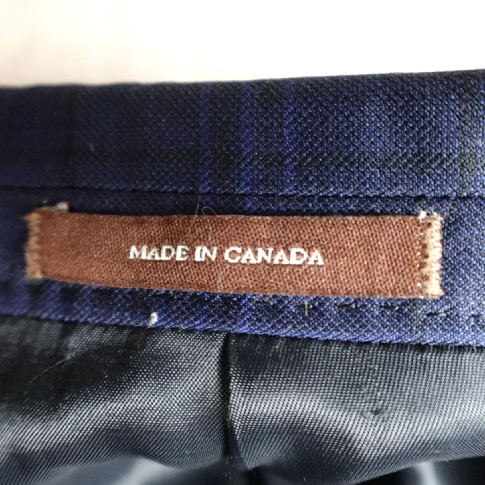 Peter Millar Peter Millar Blazer 48R Blue Plaid Wool Canada Regular Notch Front Two-Button Single-Breasted Mens Vintage: No Size 48R - 4 Thumbnail