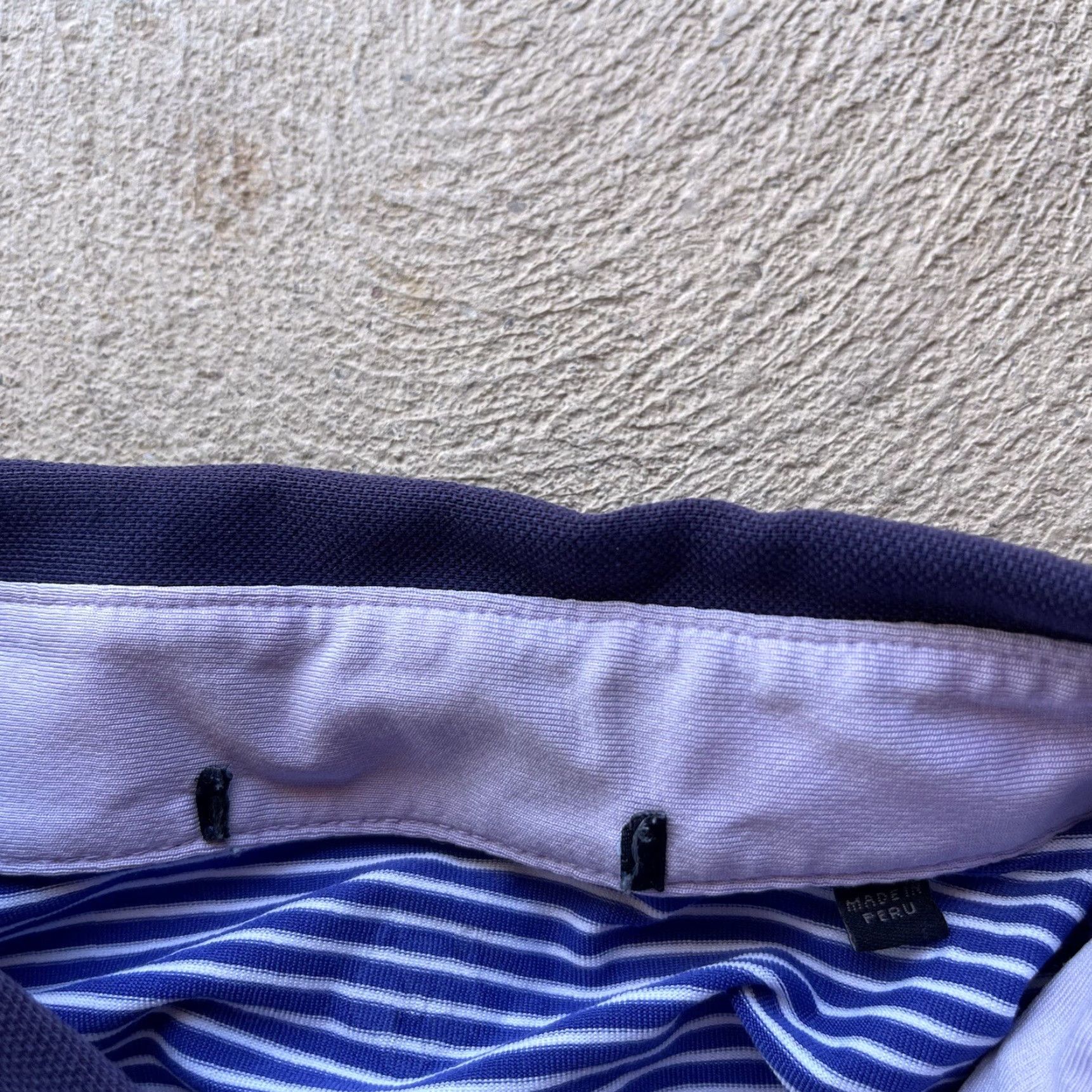 Vintage Greyson Polo Shirt 2XL Mens Blue Striped Short Sleeve Casual Golf Wolf Classic Sports Size US XXL / EU 58 / 5 - 7 Thumbnail