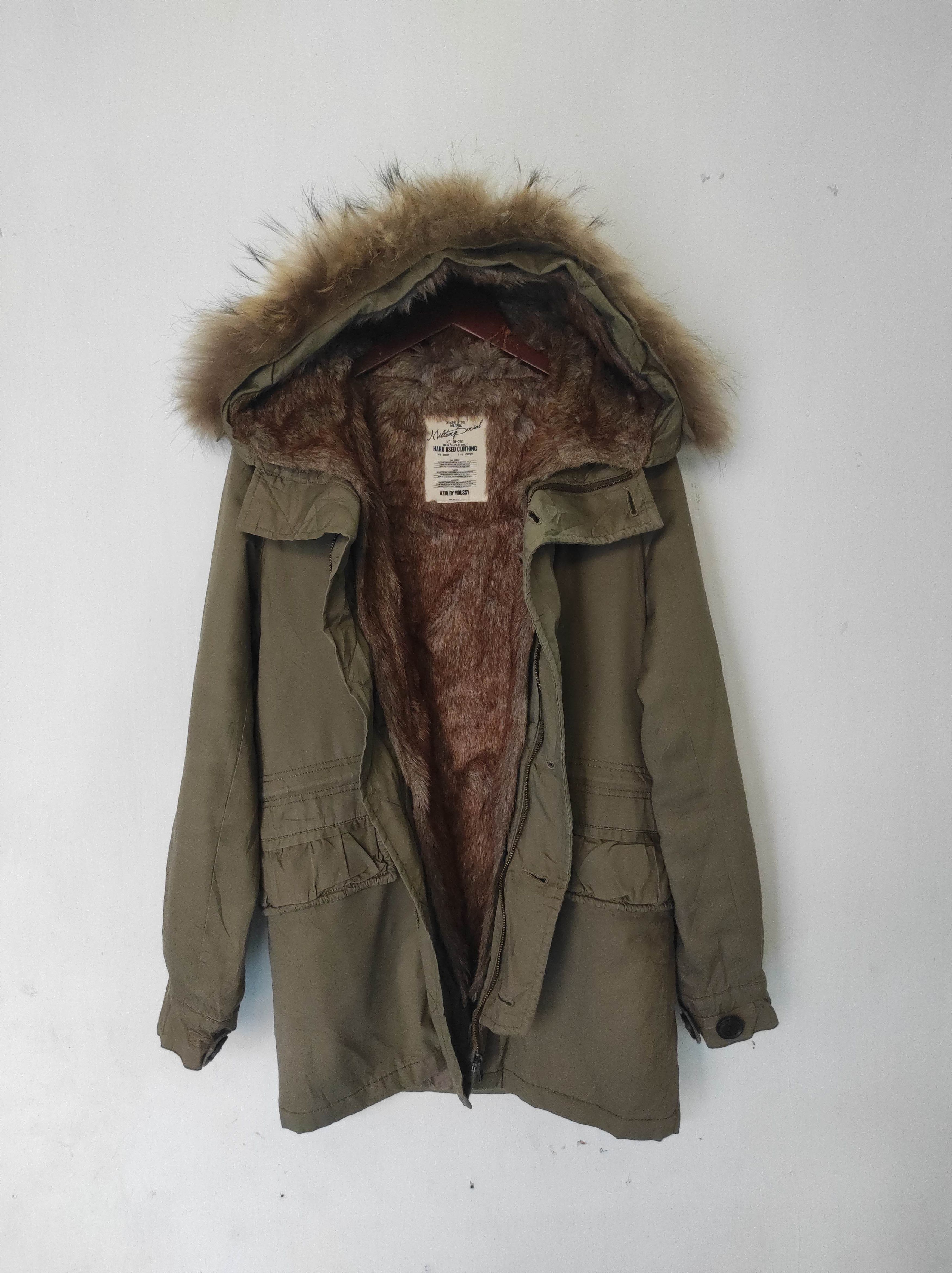 MOUSSY Azul by Moussy Military Fur Hoodie Jacket i6w9 LGB style Size US S / EU 44-46 / 1 - 8 Thumbnail