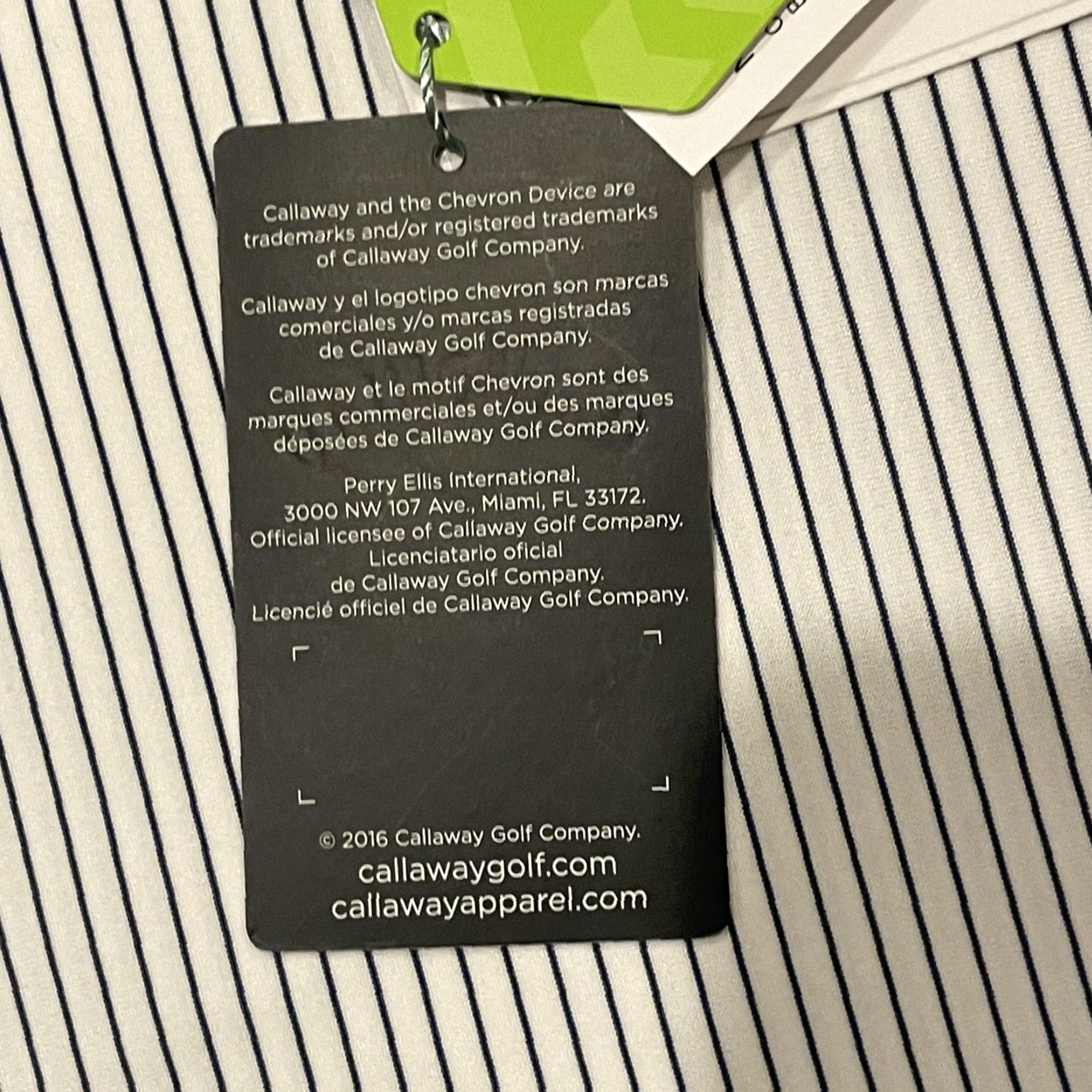 Callaway NWT Callaway Polo Shirt Mens 2XL White Navy Stripe Opti-Dri Opti-Shield Golf Short Sleeve Collared Size US XXL / EU 58 / 5 - 7 Thumbnail