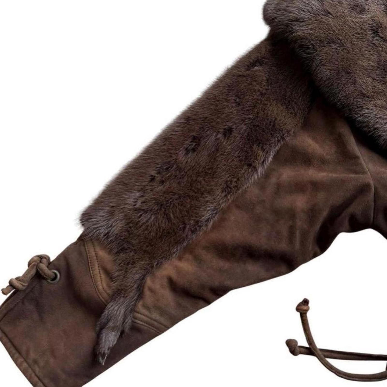 Other Real raccoon fur fairy grunge suede feel brown jacket coat Size XS / US 0-2 / IT 36-38 - 4 Thumbnail