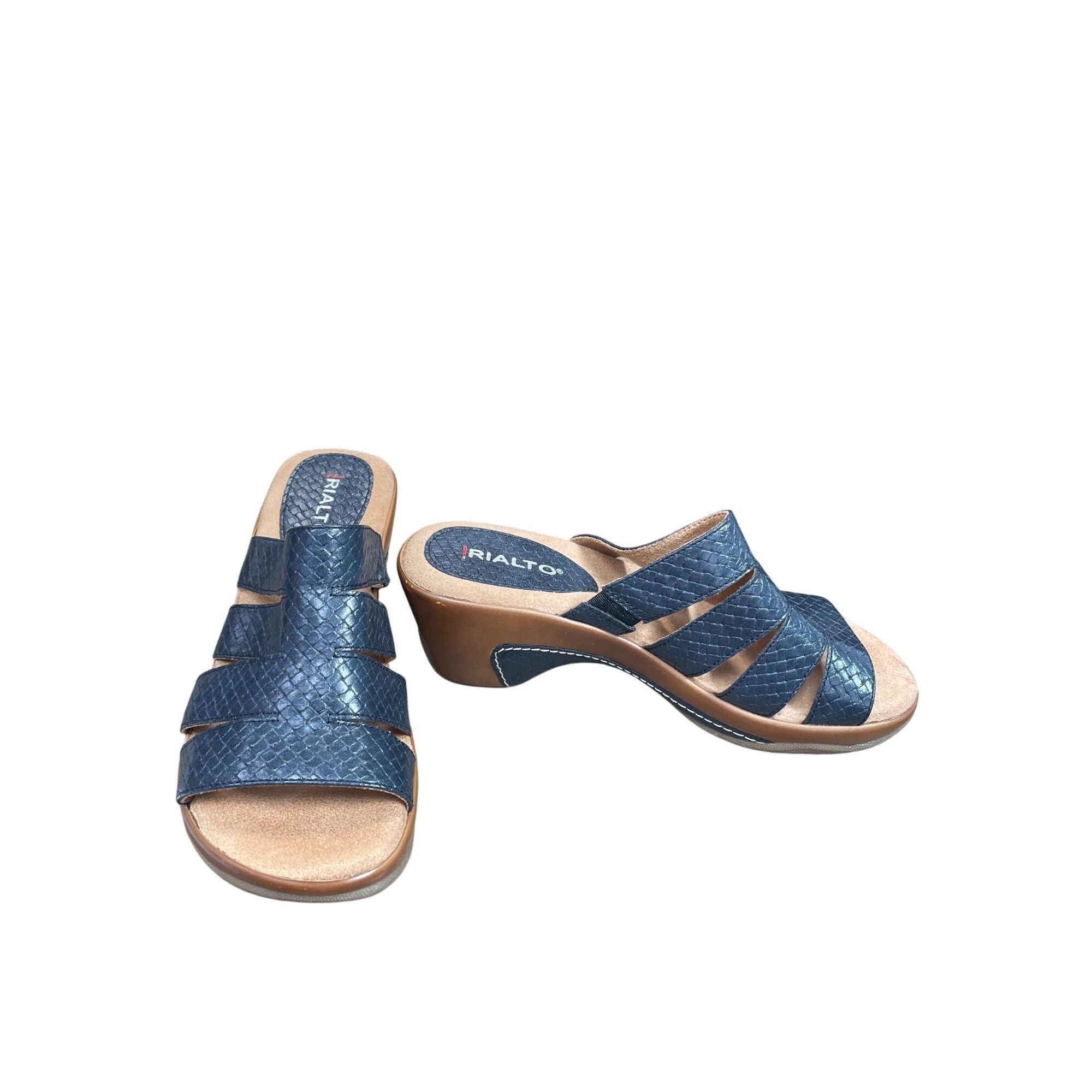 Other Rialto Womens synthetic Navy Blue Slide Wedge Sandals Sz 6M Size US 6 / IT 36 - 1 Thumbnail