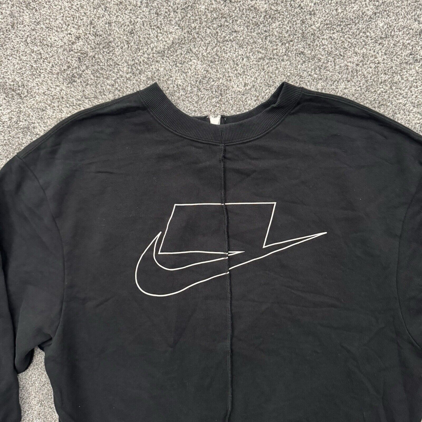 Nike Nike Y2K Sweatshirt Womens Small Back Zipper Deconstructed Size S / US 4 / IT 40 - 3 Thumbnail