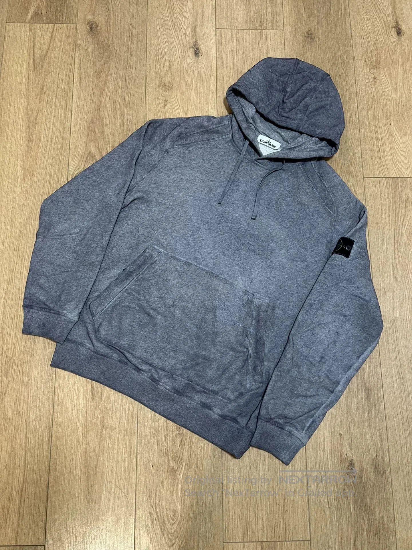 Stone Island tie-dye hooded sweatshirt in gray. Size US XL / EU 56 / 4 - 1 Thumbnail