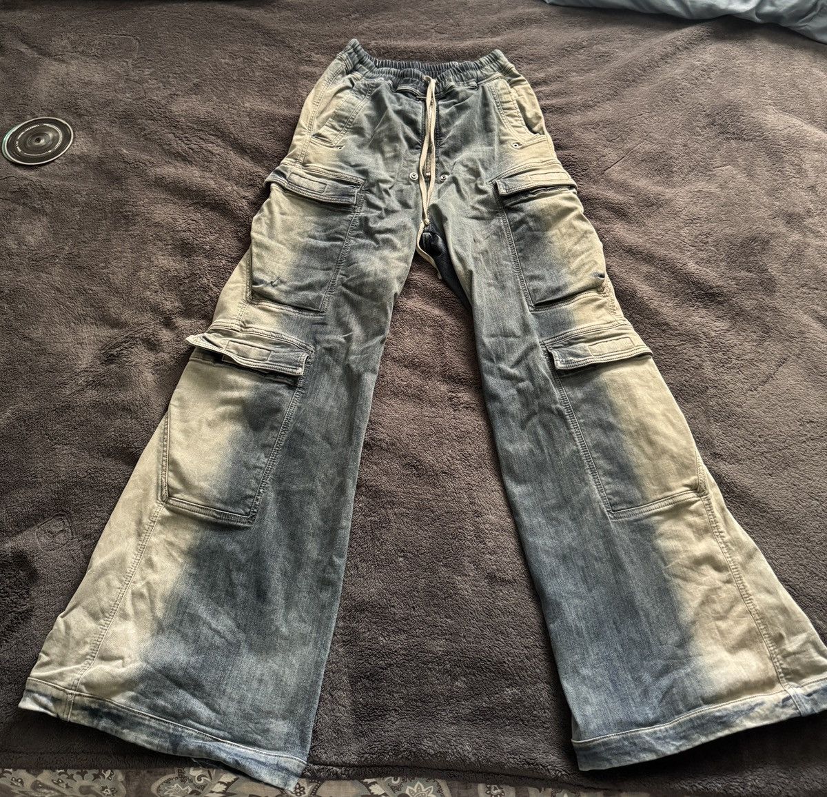 Rick Owens SS24 Rick Owens “Lido” Gun Metal Double Cargo Bela