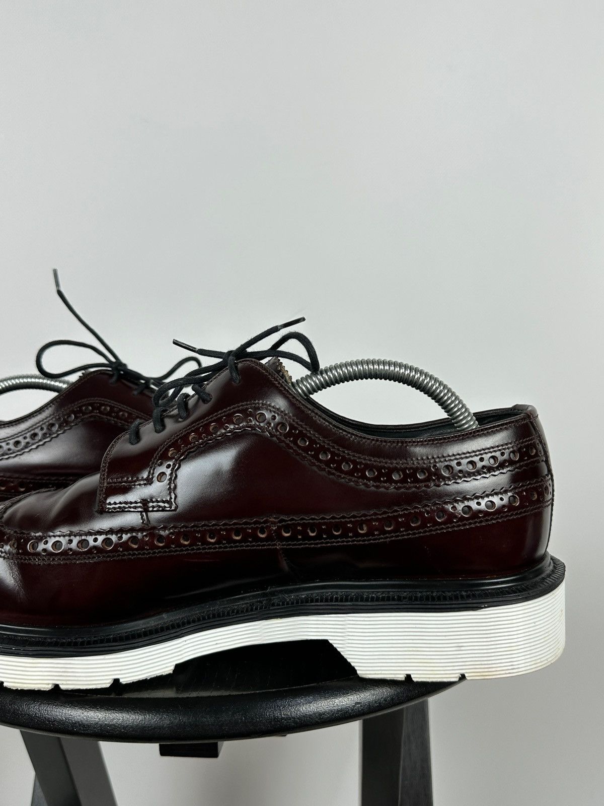 Loake Loake Navy Burgundy Patent Leather Brogue Boots Shoes Size US 10.5 / EU 43-44 - 20 Thumbnail